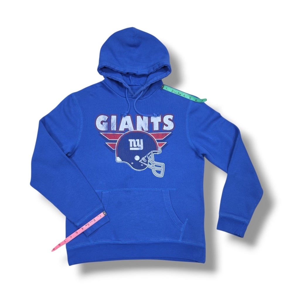 NFL New York Giants Front & Back Graphic Blue Junk Food Pullover Hoodie Men's L - Picture 5 of 8
